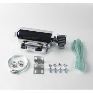 Billet Universal 0.5L Water Breather Tank/ Oil Catch With Filter