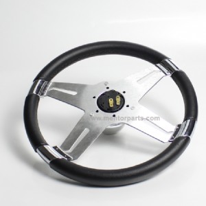 High Performance Universal Vehicle PVC Steering Wheel with 4 Spokes