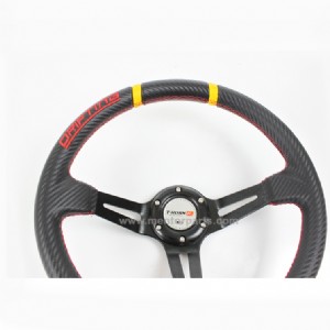 Universal All Carbon-Look Steering Wheel for Racing Cars